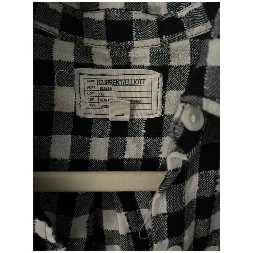 Current Elliott Black + White Gingham Button Up S… - image 2
